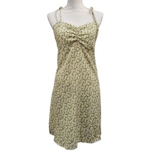 NWOT Ideal Summer Dress #1 Spaghetti Straps Zip Back All Over Daisy Prin…
